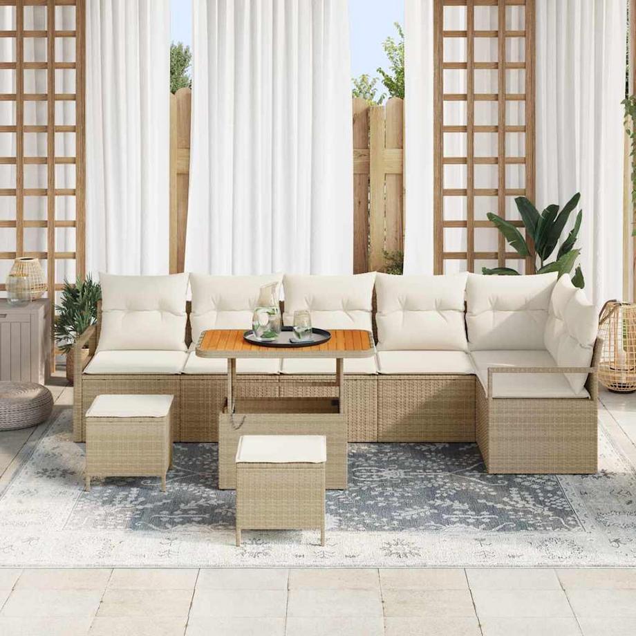 VidaXL Garten-sofa-set poly-rattan  
