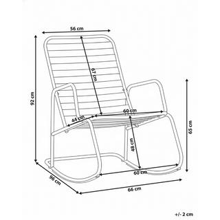 Beliani Fauteuil à bascule de jardin en Aluminium Moderne TURI  