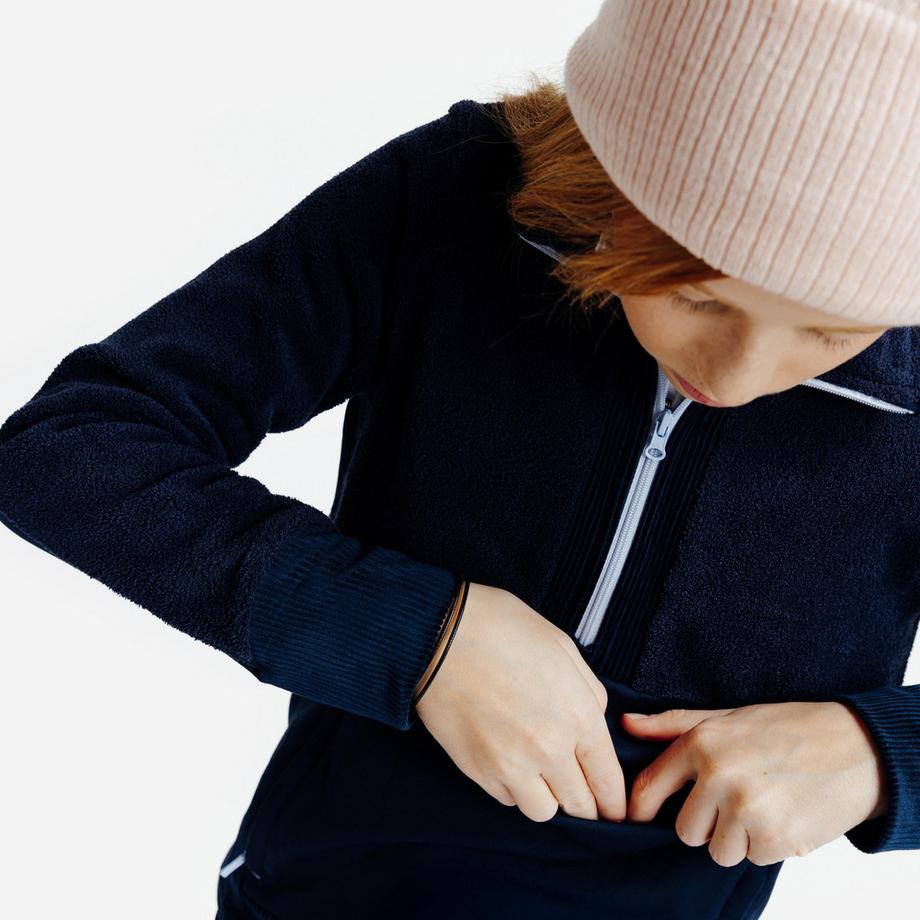 FOUGANZA  Polaire enfant équitation zippé polyester 