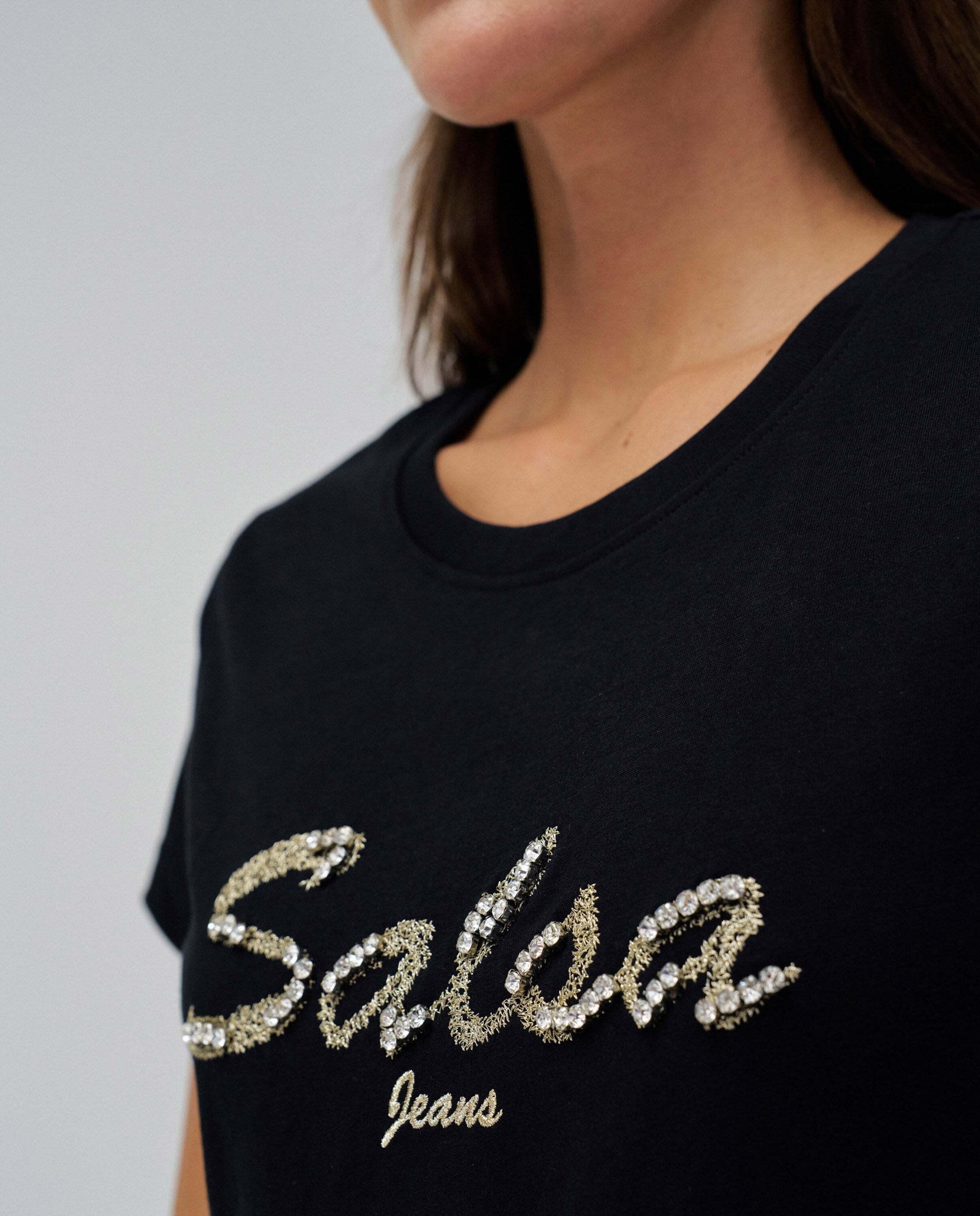 Salsa  T-Shirt Lurex Embroidery Branding T-Shirt 