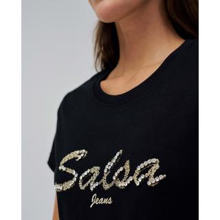 Salsa  T-Shirt Lurex Embroidery Branding T-Shirt 