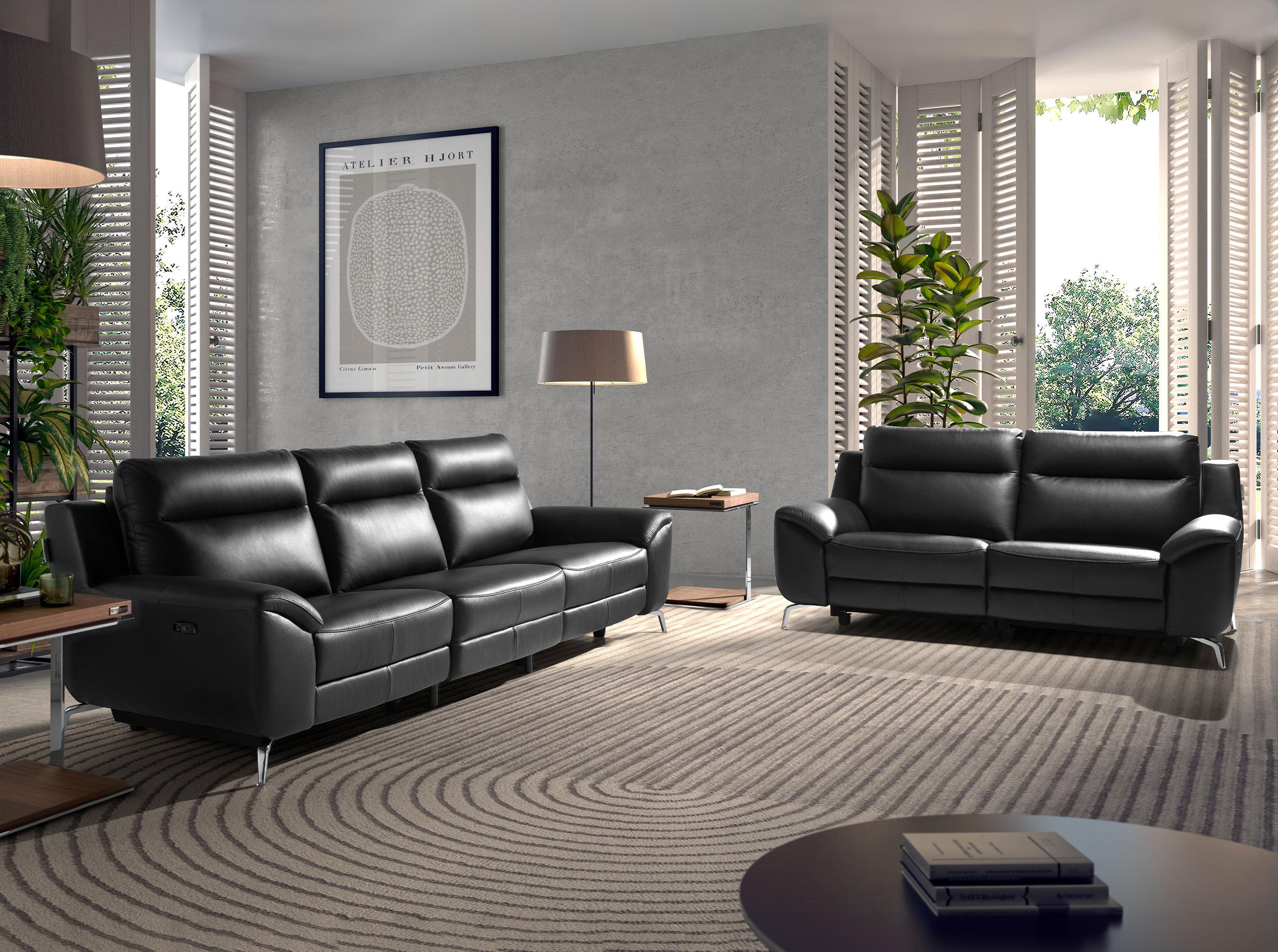 ANGEL CERDA 3-Sitzer Leder Relaxsofa  