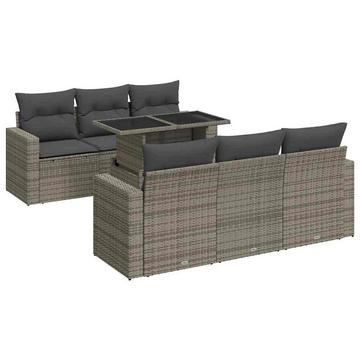Gartensofa set poly-rattan