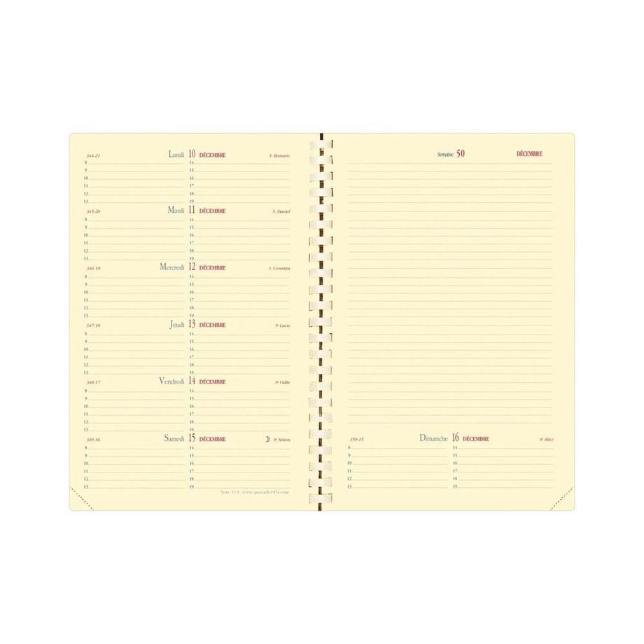 QUO-VADIS Quo Vadis - Agenda - Spiralé - 2025 - Note 15 S - Semainier Notes - Français - Soho - Rose - 12 mois et 1/2 de mi-décembre à décembre - 10x15 cm - Papier Clairefontaine ivoire - Fabrication française  