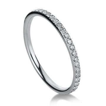 Mémoire-Ring 750/18K Weissgold Diamant 0.31ct.
