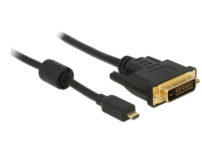 DeLock  DeLOCK 83585 câble vidéo et adaptateur 1 m Micro-HDMI DVI-D Noir 