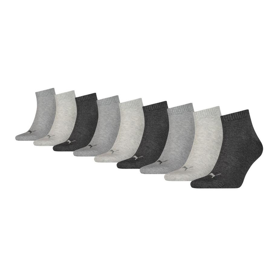 PUMA Chaussettes unisexes Quarter Plain Lot de 9  