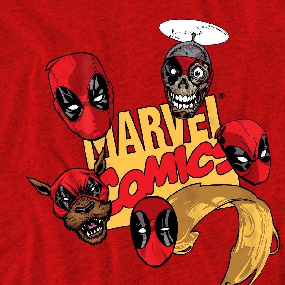 Deadpool Faces Grafikdruck T-Shirt  