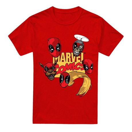 Deadpool Faces T-Shirt Imprimé Graphique  