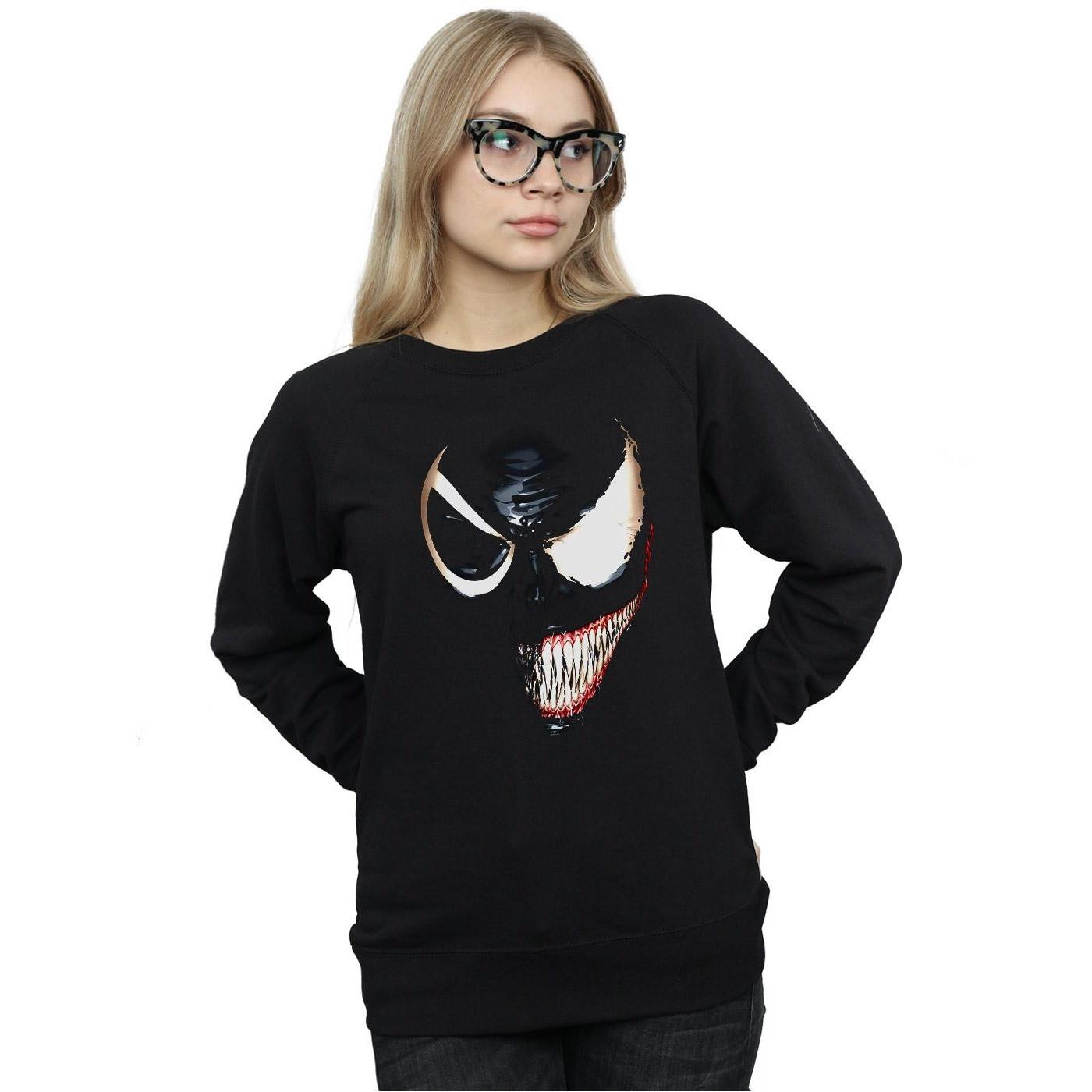 MARVEL Venom Face Grafikdruck Sweatshirt  