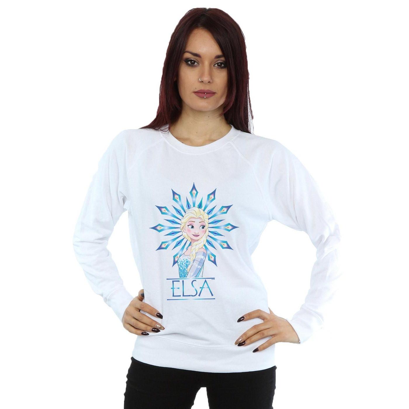 Disney Frozen Elsa Sweatshirt Col Rond  