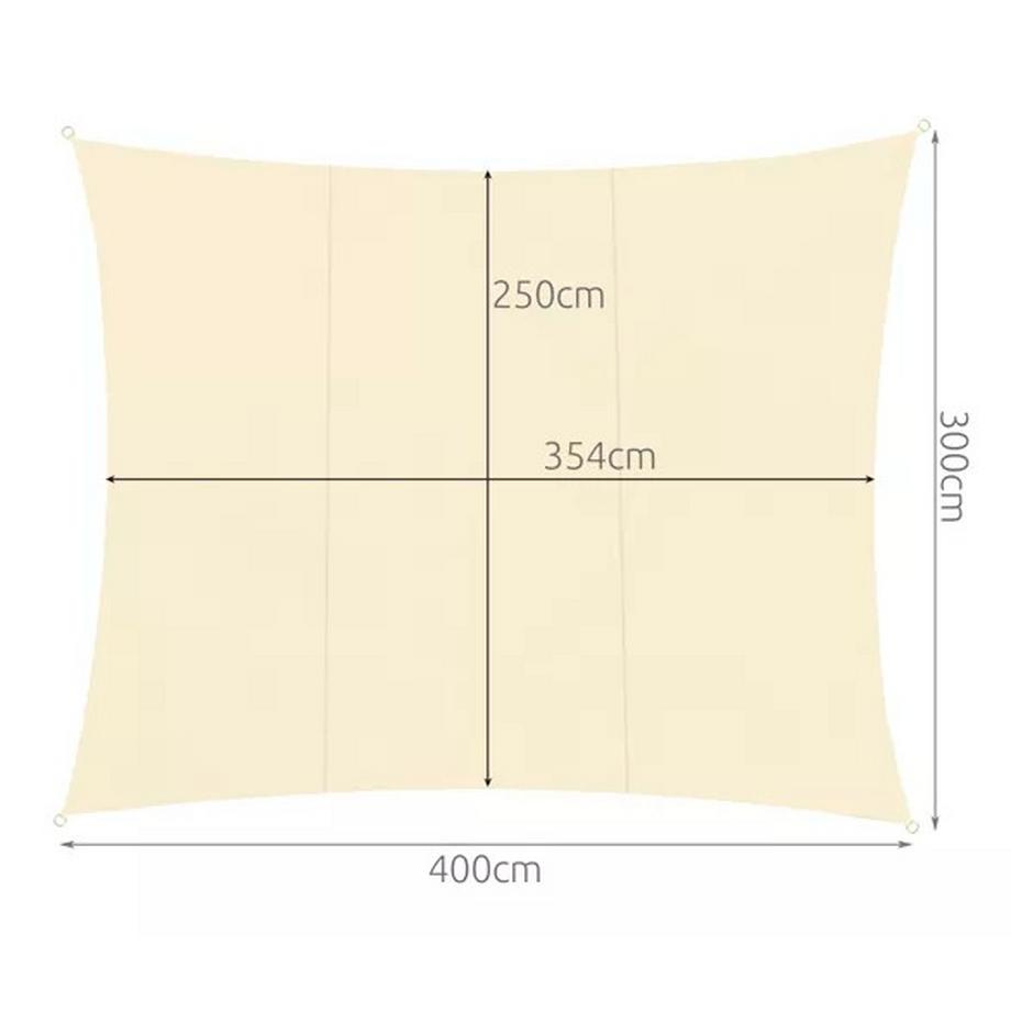 Gardlov  Voile d'ombrage 4x3m - beige Gardlov 23144 