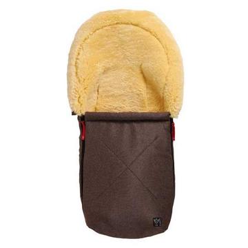 Babyschalen Fusssack Lammfell EMMA BraunMelange