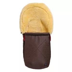 Babyschalen Fusssack Lammfell EMMA Braun/Melange