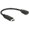 DeLock  65578 USB Kabel 0,15 m USB 2.0 USB C Micro-USB B Schwarz 