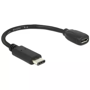 65578 USB Kabel 0,15 m USB 2.0 USB C Micro-USB B Schwarz