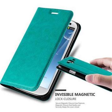 Housse compatible avec Samsung Galaxy S3 / S3 NEO - Coque de protection avec fermeture magnétique, fonction de support et compartiment pour carte