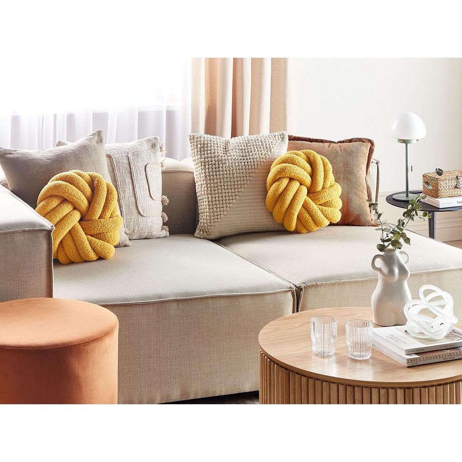 Beliani Dekokissen aus Bouclé Boho AKOLA  