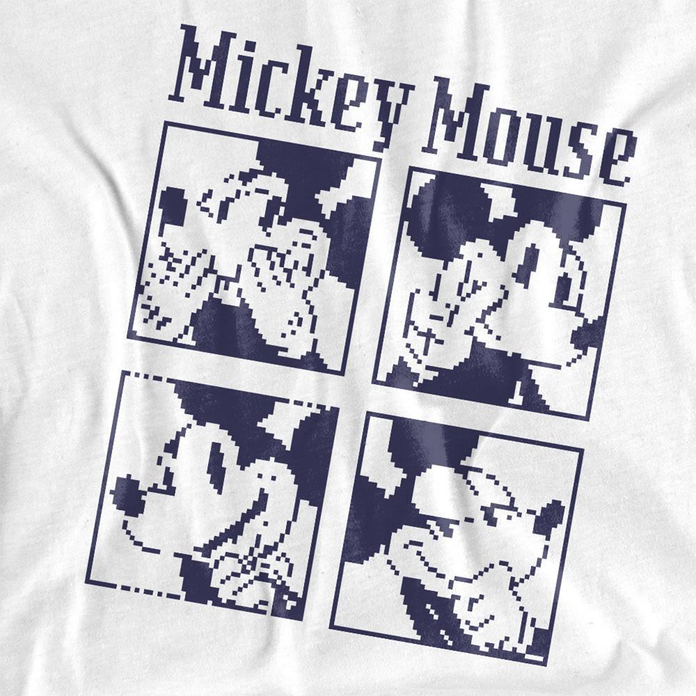 Disney Mickey Mouse Pixelated Expressions T-Shirt Maniche Lunghe  