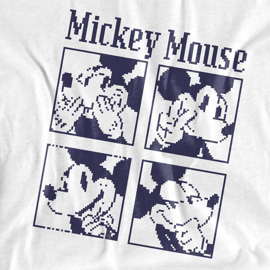 Disney Mickey Mouse Pixelated Expressions T-Shirt a Maniche Lunghe  