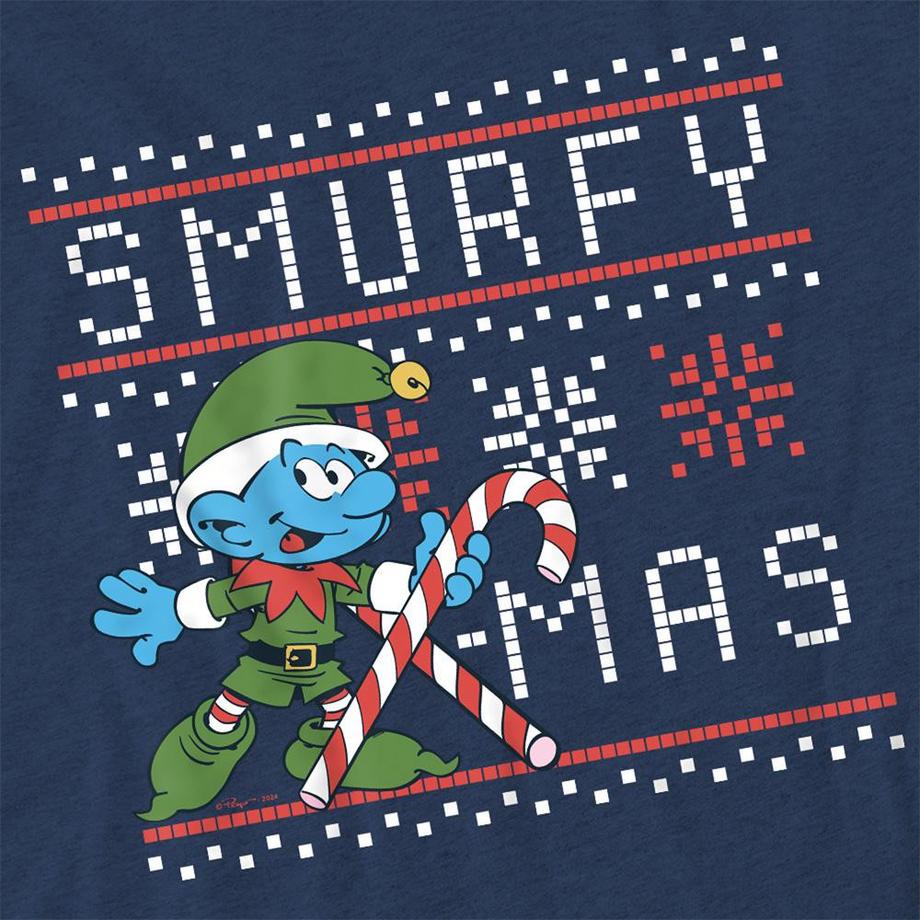 Les Stroumpfs  T-ShirtNoël Motiftyle Bâton De Sucre D´orge 