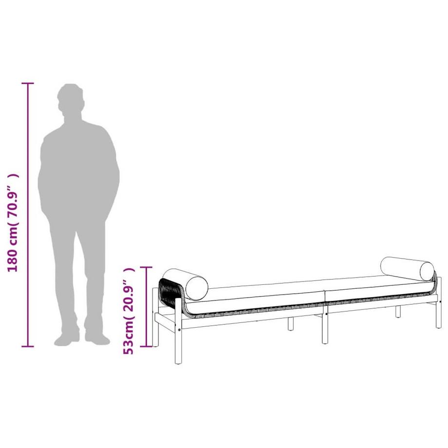 VidaXL panca da giardino Polirattan  