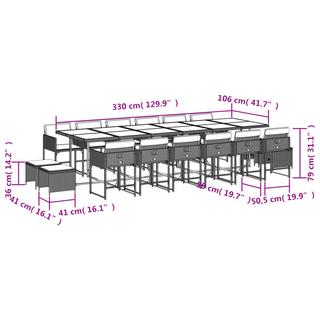 VidaXL Garten essgruppe poly-rattan  