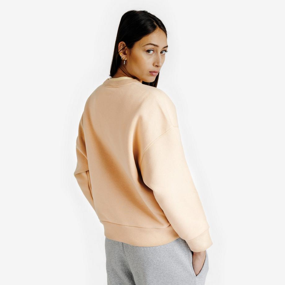 DECATHLON  Sweat col rond femme, Elementals, beige 
