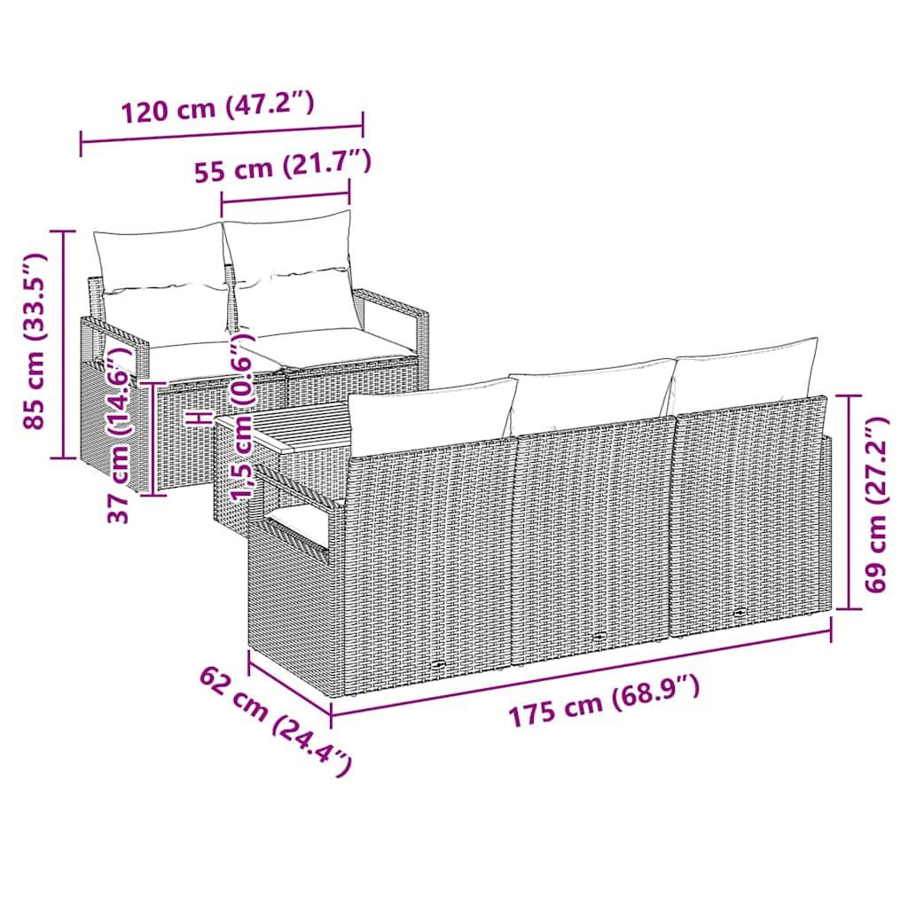 VidaXL Poly rattan set poly-rattan  