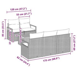 VidaXL Poly rattan set poly-rattan  