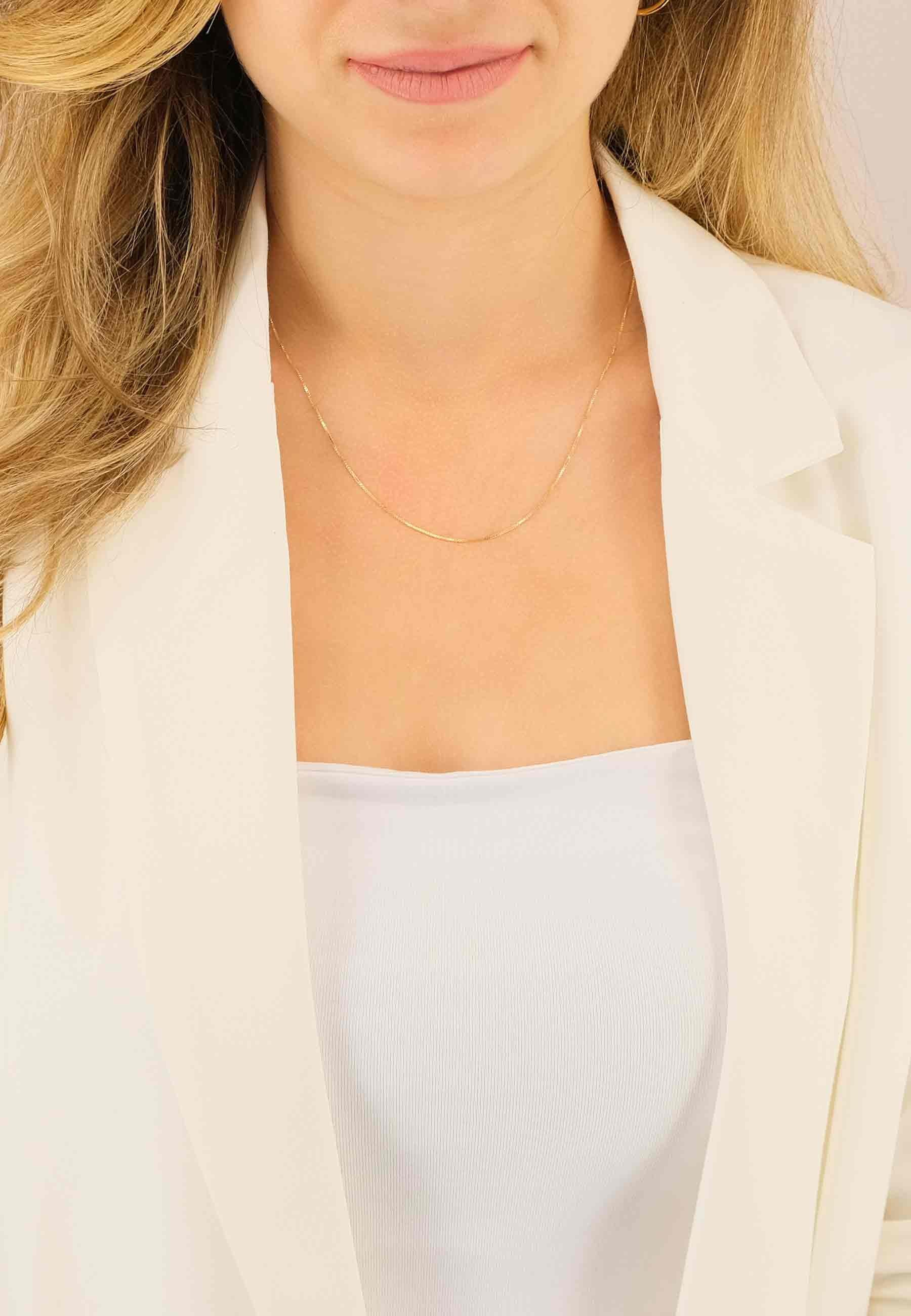 MUAU Schmuck  Collier Venezianer Gelbgold 750, 0.6mm, 40cm 