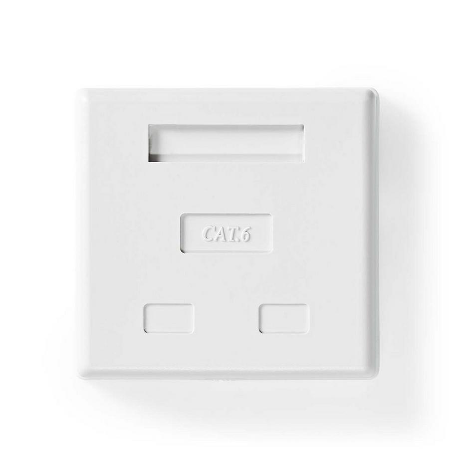 Nedis  Netzwerk-Wanddose | An der Wand | 2-Port-Port(s) | STP CAT6 | Gerade | Buchse | Vergoldet | PVC | Weiß | Umschlag 