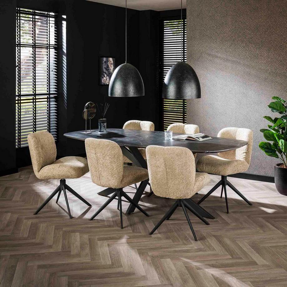 mutoni Esstisch Danish oval Keramikoptik 215x105  