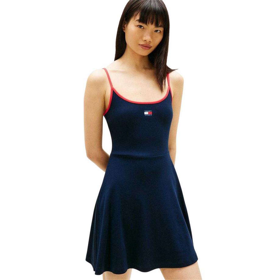 TOMMY JEANS Minikleid mit Kontrastträgern  