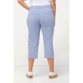 Ulla Popken  Boyfriend jeans Capri con taglio della gamba ampio e cintura elastica 