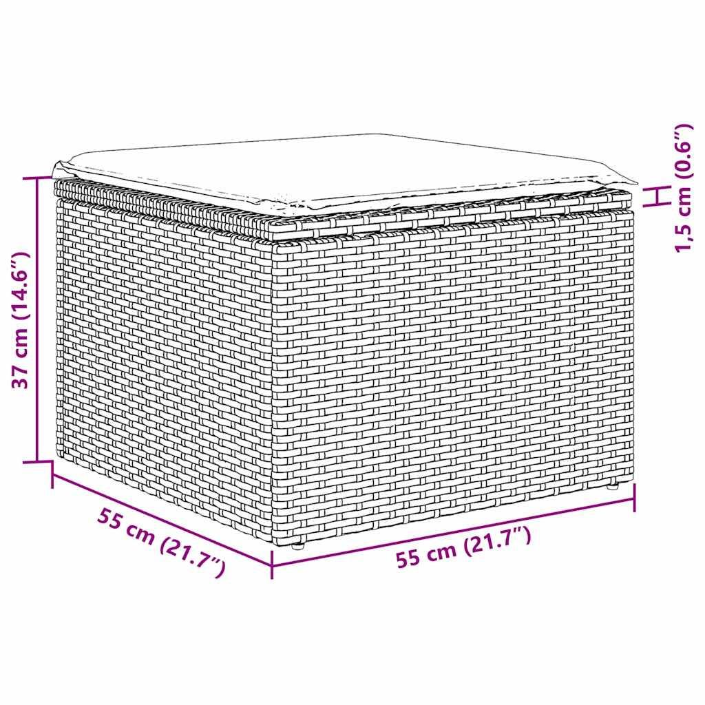 VidaXL Gartensofa-set poly-rattan  