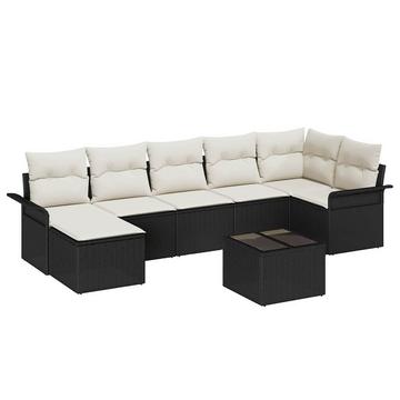Gartensofa-set poly-rattan