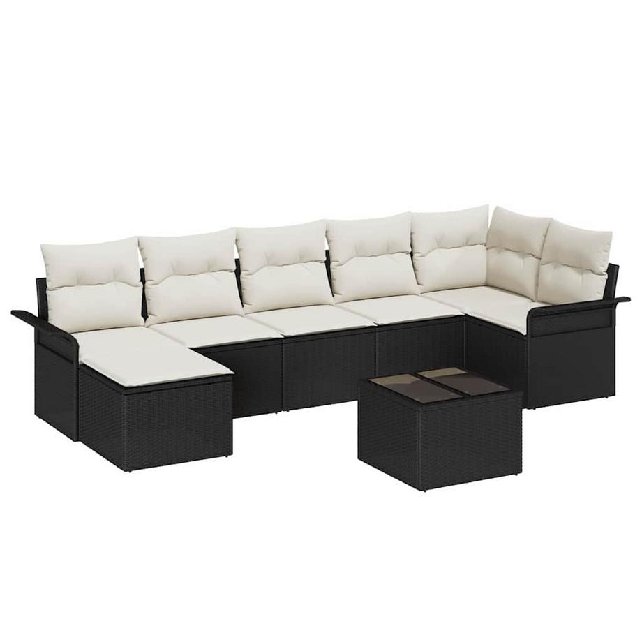 Gartensofa-set poly-rattan
