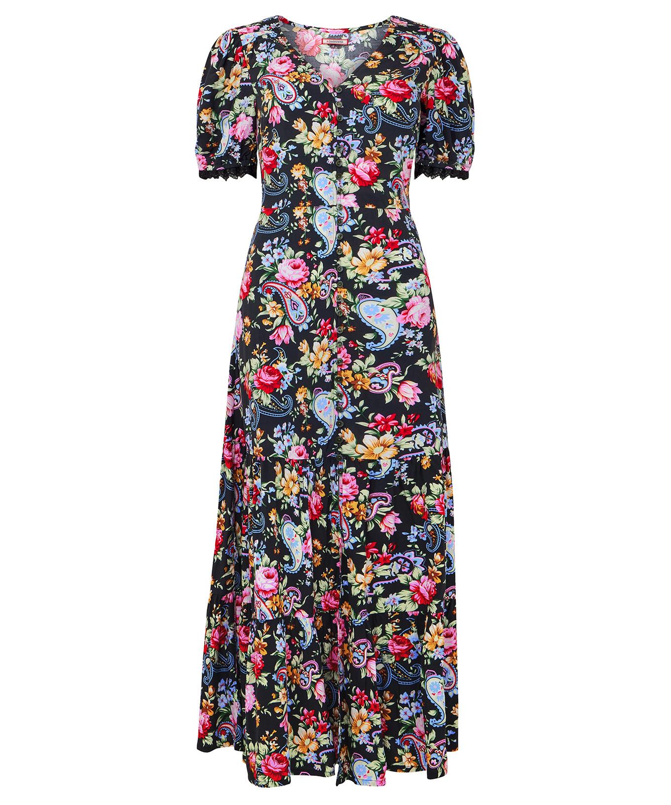 Joe Browns  Florales Maxikleid mit Spitzenbesatz 