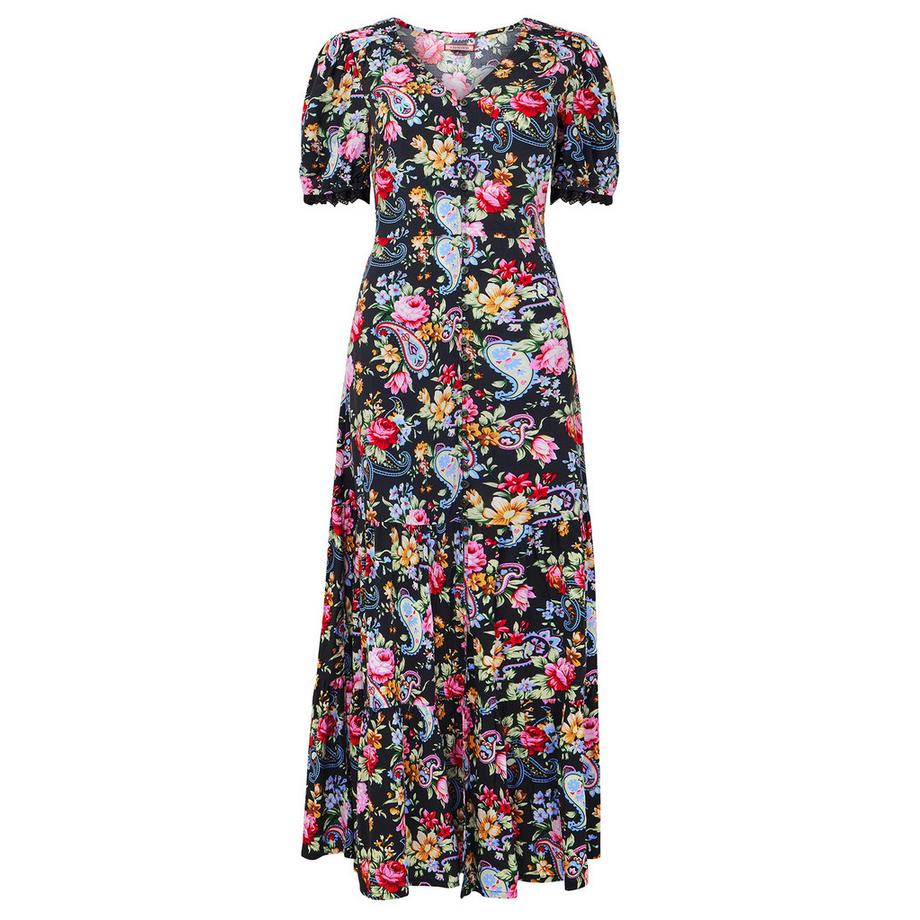 Joe Browns Florales Maxikleid mit Spitzenbesatz  