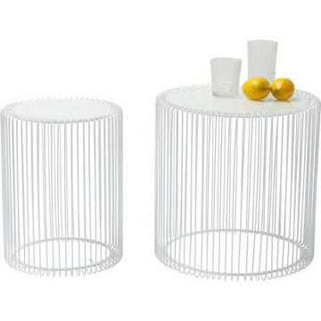 Table d'appoint Wire Blanc (2/jeu)