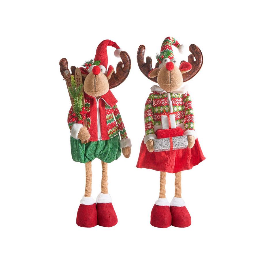 Beliani Lot de 2 décorations de Noël en Tissu Traditionnel ULDALSANA  