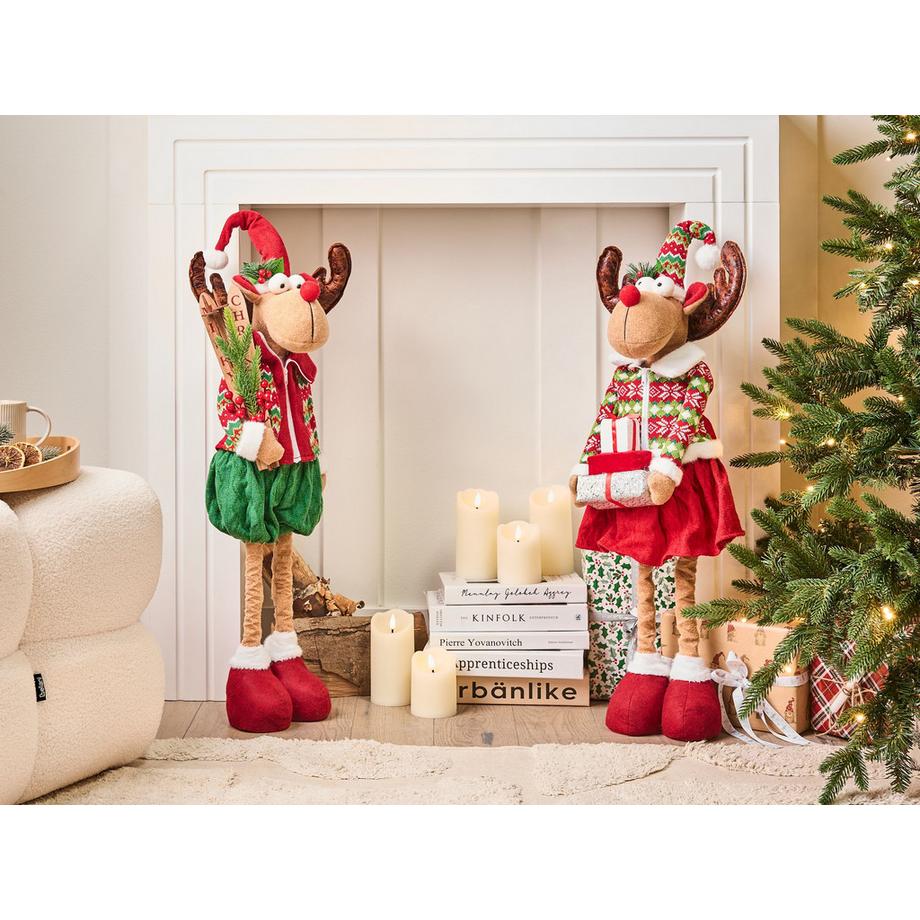 Beliani Lot de 2 décorations de Noël en Tissu Traditionnel ULDALSANA  