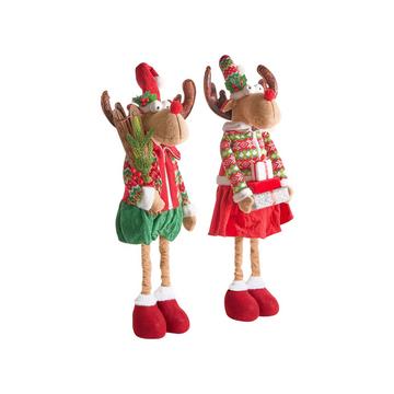 Weihnachtsdekoration 2er Set aus Stoff Klassisch ULDALSANA