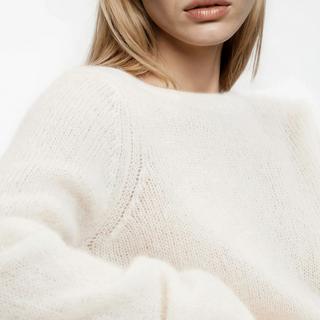 La Redoute Collections Pull Laine Alpaga Mélangé avec Décolleté Dos  