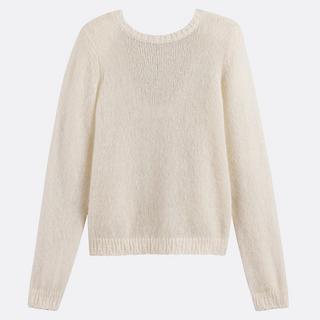 La Redoute Collections Pull Laine Alpaga Mélangé avec Décolleté Dos  
