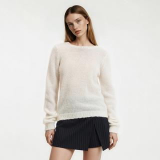 La Redoute Collections Pull Laine Alpaga Mélangé avec Décolleté Dos  