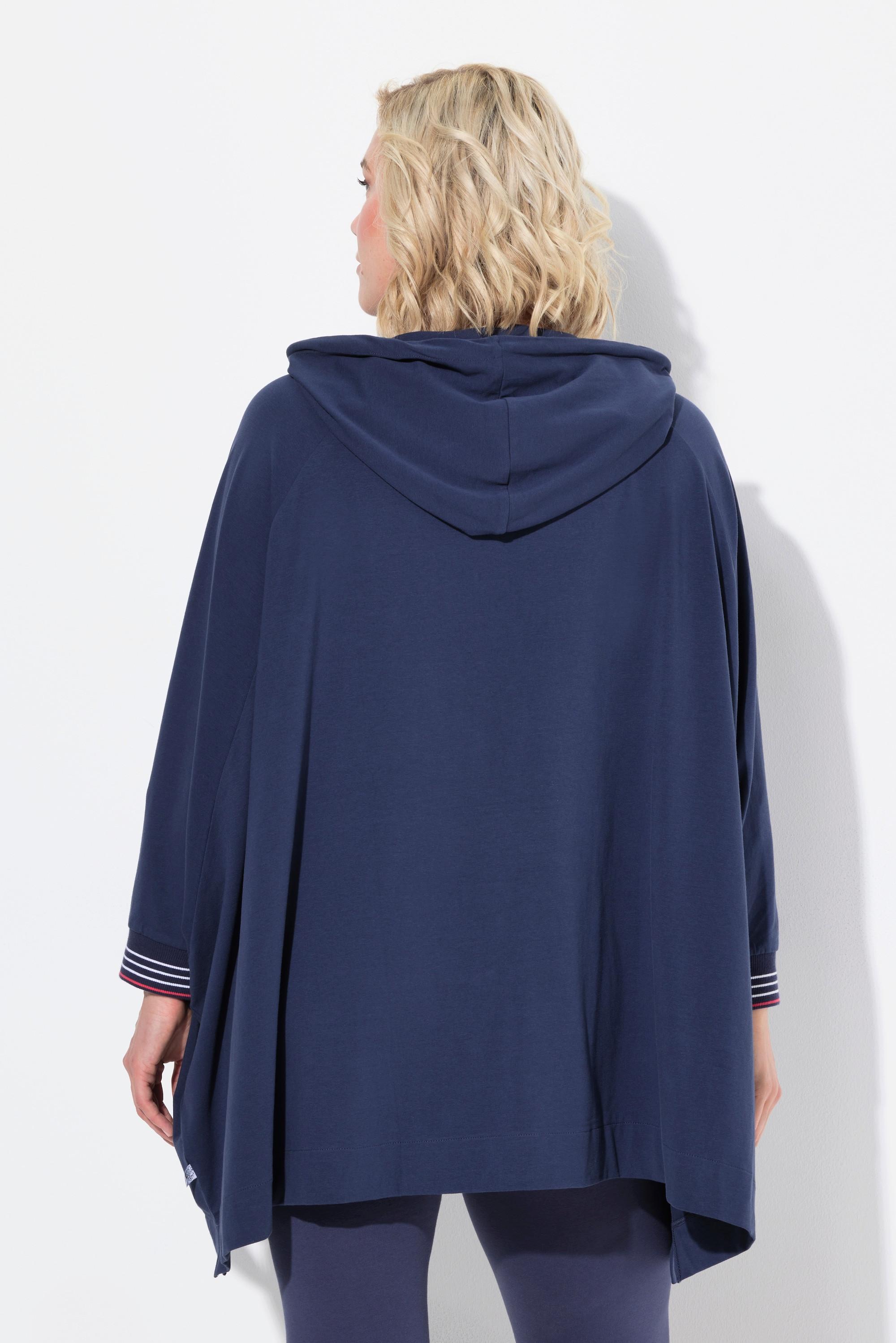 Ulla Popken  Poncho d'intérieur oversize, capuche et manches longues 