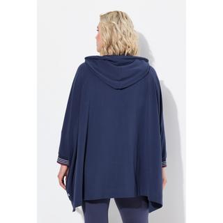 Ulla Popken  Poncho d'intérieur oversize, capuche et manches longues 