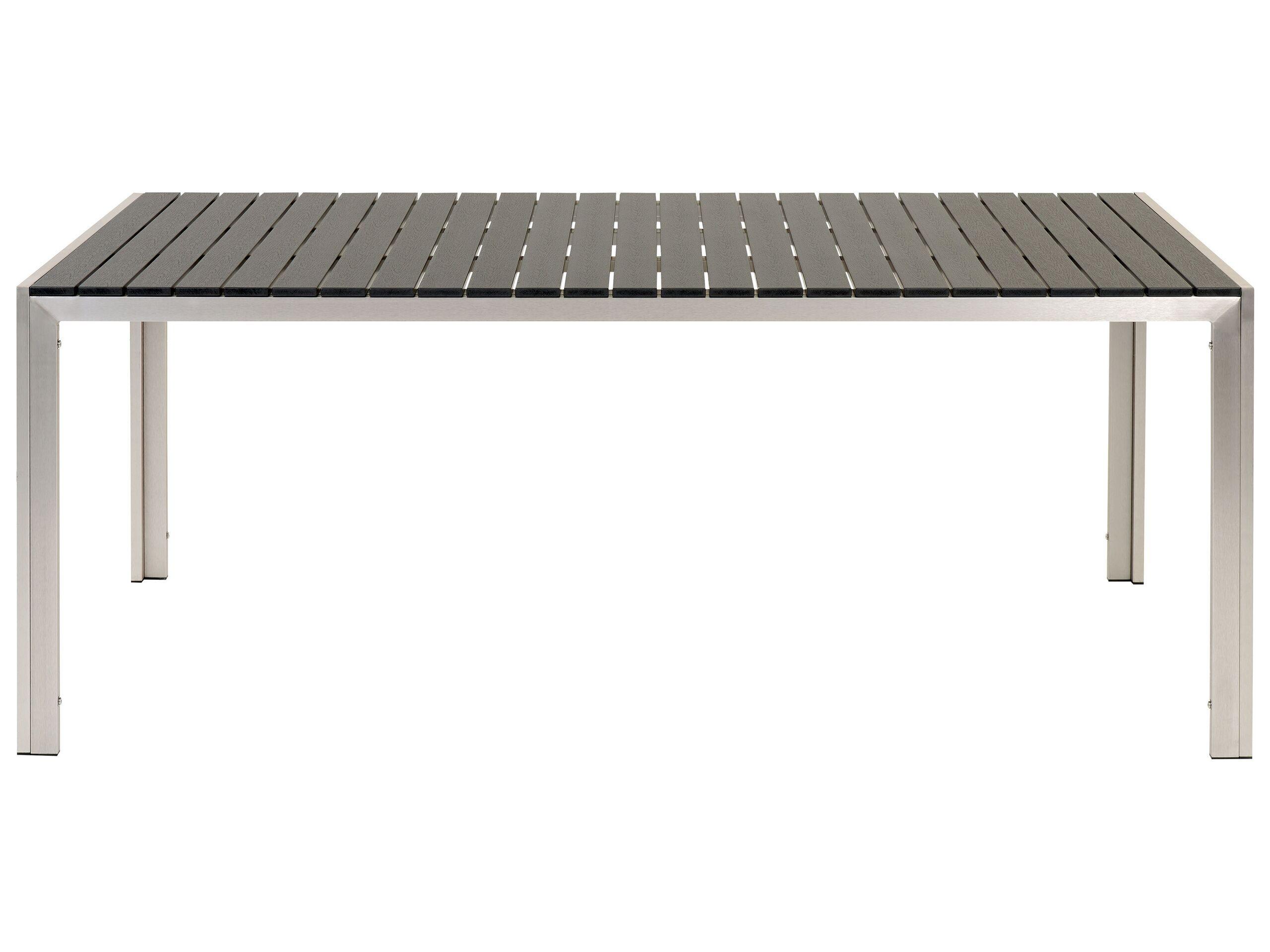 Beliani Salle à manger de jardin avec bancs en Bois synthétique Industriel NARDO  